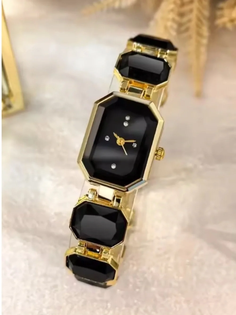 Maison Noir Crystal Link Bracelet Watch